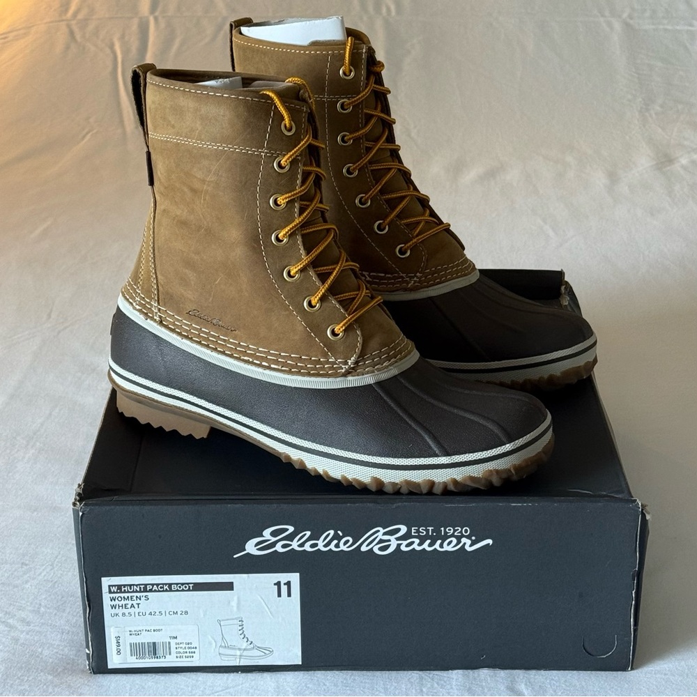 Eddie Bauer NWT Women’s Wheat Hunt Pack Boots - Size 11